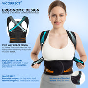 Load image into Gallery viewer, Posture Corrector for Back Brace Support: Adjustable Shoulder Straightener for Men and Women