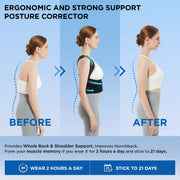 Load image into Gallery viewer, Posture Corrector for Back Brace Support: Adjustable Shoulder Straightener for Men and Women