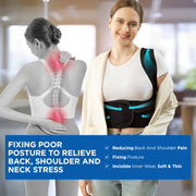 Load image into Gallery viewer, Posture Corrector for Back Brace Support: Adjustable Shoulder Straightener for Men and Women
