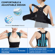 Load image into Gallery viewer, Posture Corrector for Back Brace Support: Adjustable Shoulder Straightener for Men and Women
