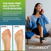 Load image into Gallery viewer, Vicorrect Bunion Corrector for Women and Men: Orthopedic Bunion Splint - Big Toe Straightener - Non-Surgical Hallux Valgus Correction for Day/Night Support
